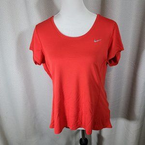 Nike Running Size XL Short Sleeve T-shirt Red/Orange Excellent Used Condition